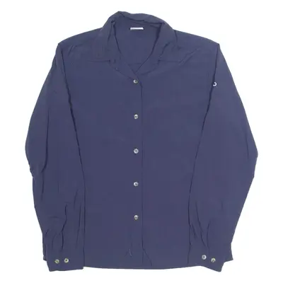 MAMMUT Mens Plain Shirt Blue Long Sleeve M
