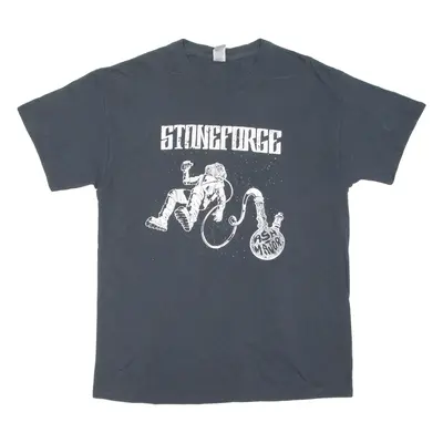GILDAN Stoneforge Mens Band T-Shirt Blue L