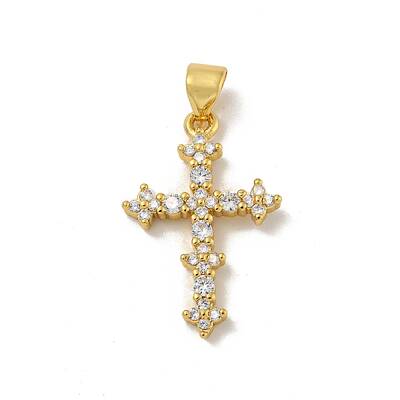 Brass Micro Pave Cubic Zirconia Pendants
