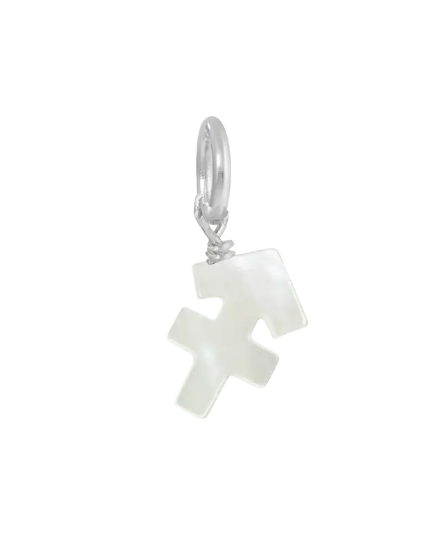 MOP Zodiac Charm | Metal Color: Silver | Sign: Sagittarius