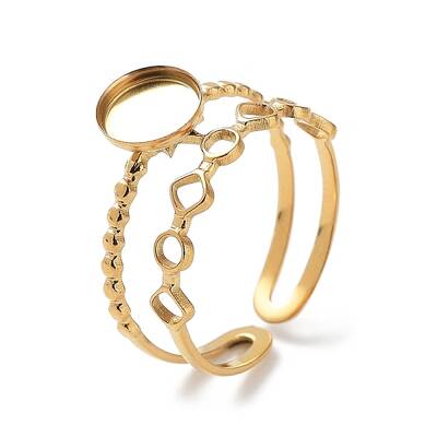 304 Stainless Steel Open Cuff Ring Components