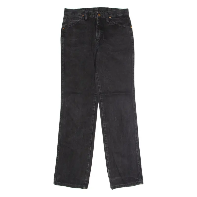WRANGLER Mens Jeans Black Regular Straight Charcoal Wash W30 L32