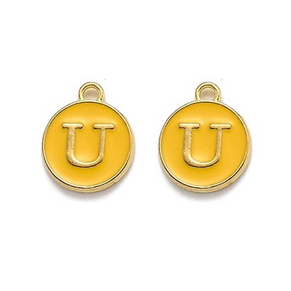 Golden Plated Alloy Enamel Charms