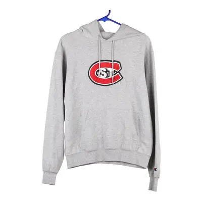 Champion Hoodie - Small Grey Cotton Blend
