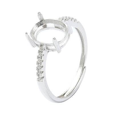 Adjustable 925 Sterling Silver Ring Components