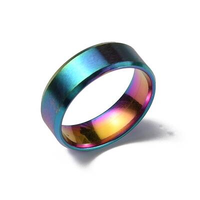 Stainless Steel Wide Band Finger Rings for Women Men