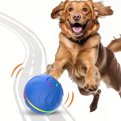Interactive Dog Toy, USB Rechargeable Automatic Rolling Smart Ball, Durable Dog Toy, Fun and Engaging Game Companion for Smal...