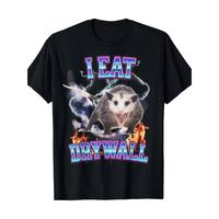 Cotton T-Shirt with Funny Possum Graphic - \