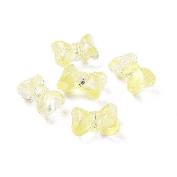 Transparent Spray Painted Glass Beads