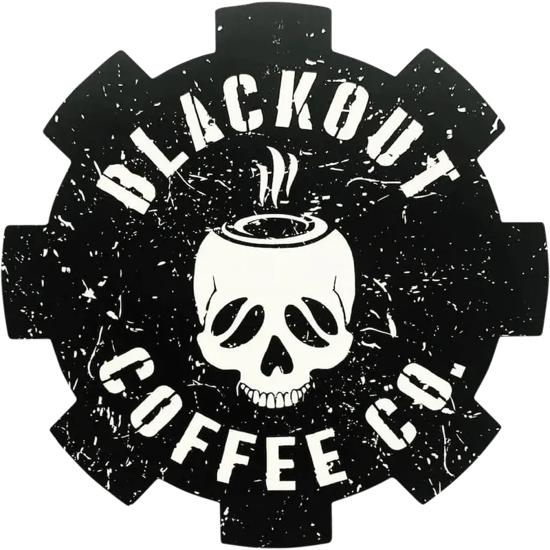 Blackout Coffee Logo Vinyl Decal - Badge