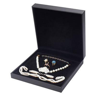PU Leather Jewelry Set Storage Gift Box