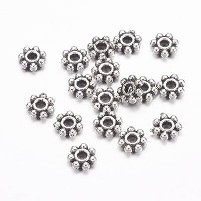 Tibetan Style Alloy Daisy Spacer Beads