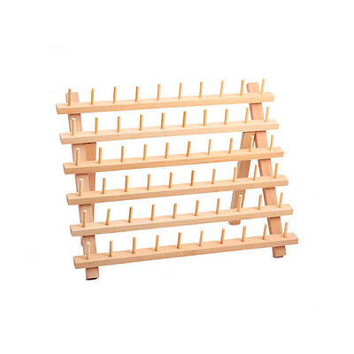 60 Spools Solid Wood Sewing Embroidery Thread Stand