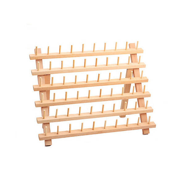 60 Spools Solid Wood Sewing Embroidery Thread Stand