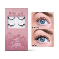 FlutterHabit The Bestie Pack of 6 At Home False Eyelash Extensions. Under lash application method