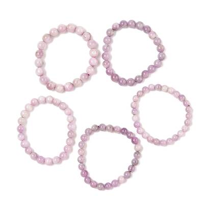 Natural Kunzite Stretch Beaded Bracelets
