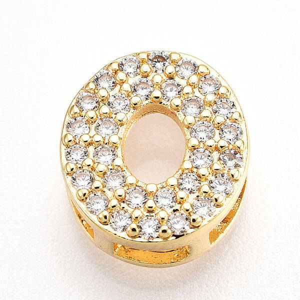 Brass Micro Pave Cubic Zirconia Charms