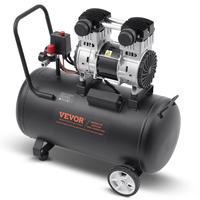 VEVOR Air Compressor Compact Portable Oil Free, Max. 15 Gallon Steel Tank, 2HP 5.3 CFM@90 PSI Oil Free Air Compressor & Max. ...