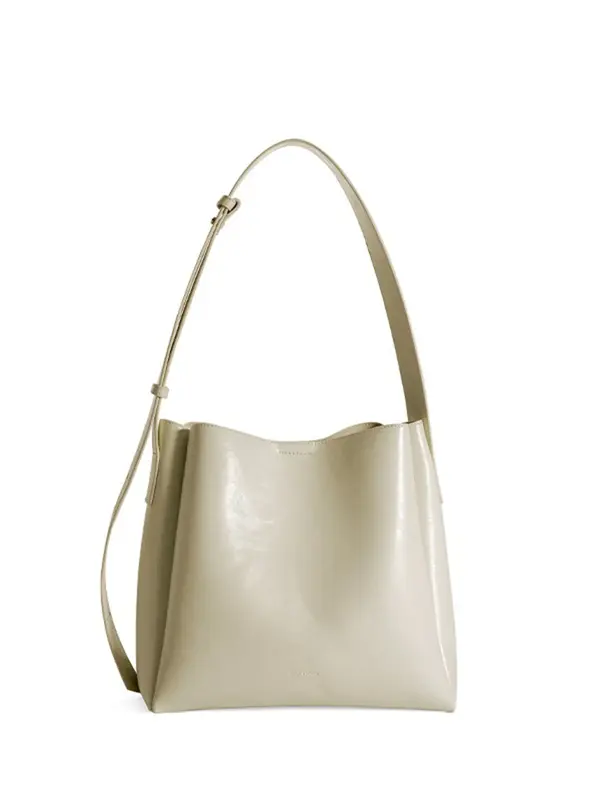 Smting leather bucket bag