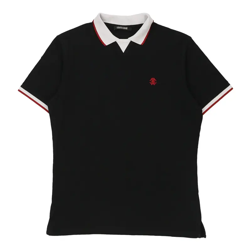 Roberto Cavalli Polo Shirt - XL Black Cotton