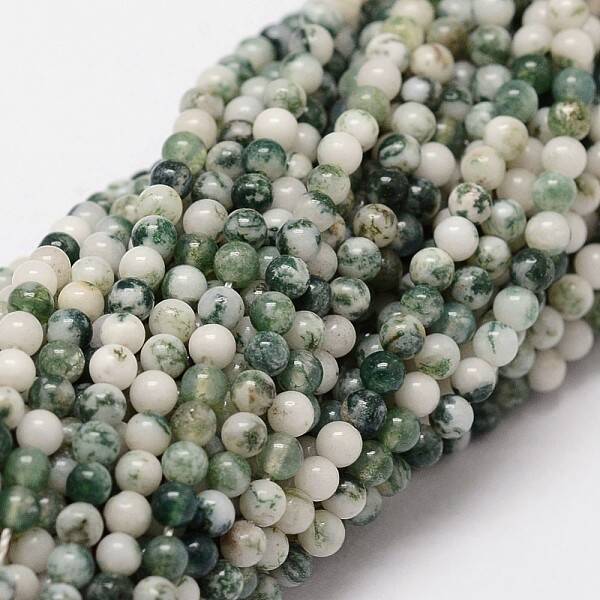Natural Tree Agate Beads Strands