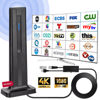 HIDB TV Antenna for Smart TV Indoor, Strong Magnetic Base Indoor TV Antenna for Easy Installation, Long Range Reception HD An...