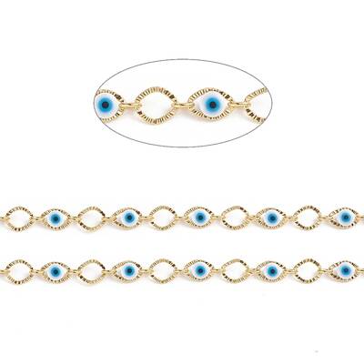 3.28 Feet Handmade Brass Oval Link Chains