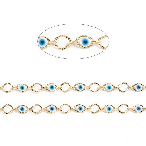 3.28 Feet Handmade Brass Oval Link Chains