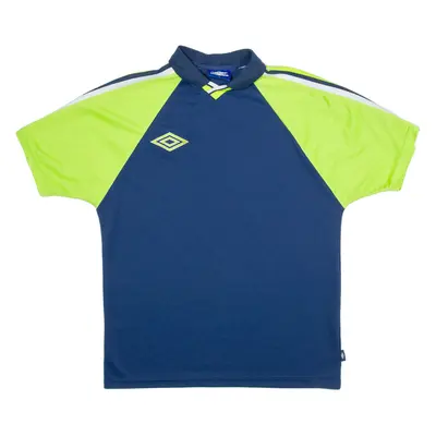 UMBRO Mens Polo Shirt Blue L