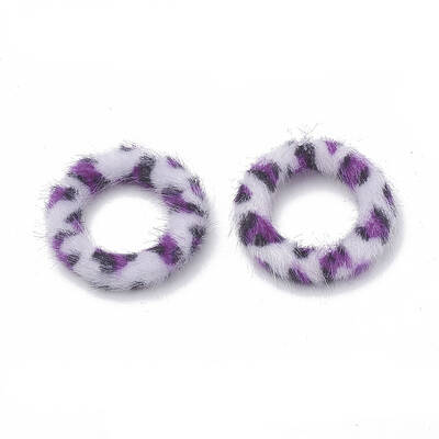 Faux Mink Fur Covered Linking Rings
