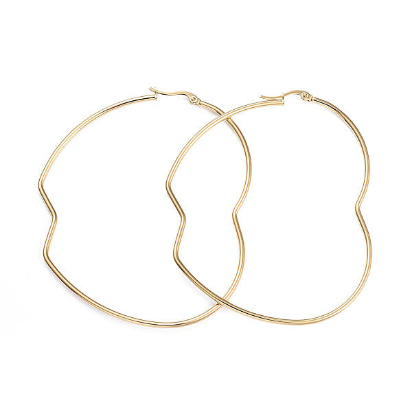201 Stainless Steel Hoop Earrings