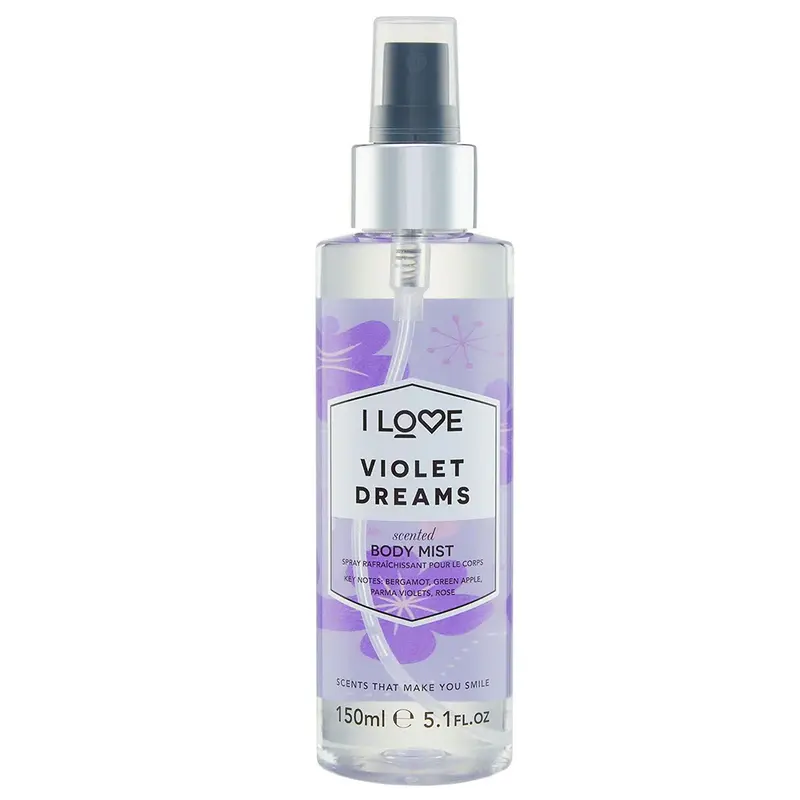 I Love, Signature Collection, Vegan, Spray Spray Spray, Violet Dreams, All Over Body, 150ml