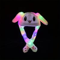 Cute Cartoon Rabbit/Unicorn Design Glowing Hat, 1 Count Luminous Animal Hat, Party Decoration Supplies For Girls & Boys