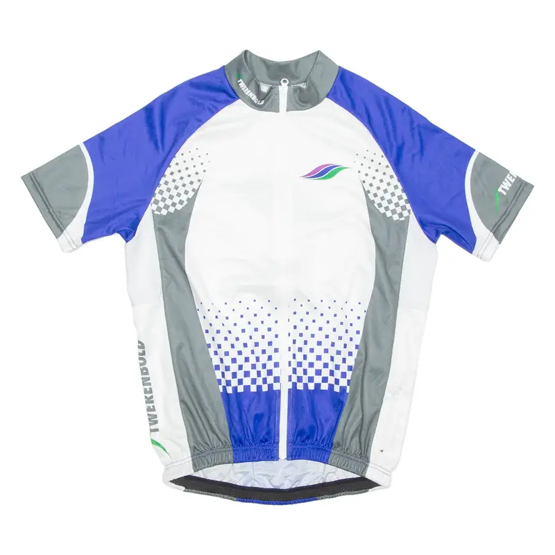 Cycling Mens Jersey Blue Full Zip M