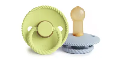 FRIGG Rope Size 2: 6-18 months pacifier Green Tea/Powder Blue 2 pieces