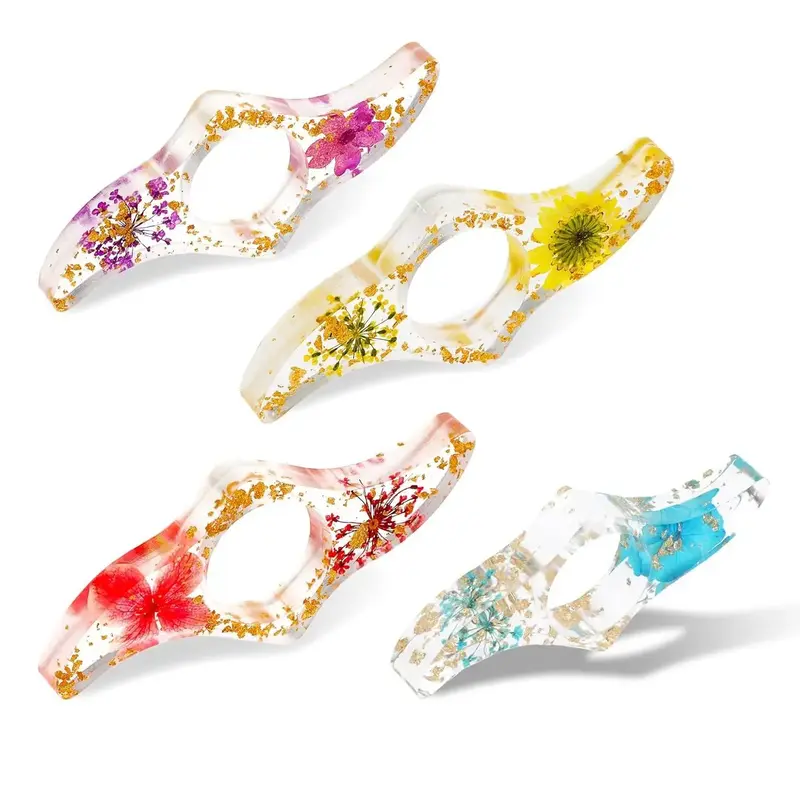 Flower Decor Book Page Holder, 1 Count Light Weight Dried Flower Design Reading Thumb Holder, Reading Accessories for Teacher...