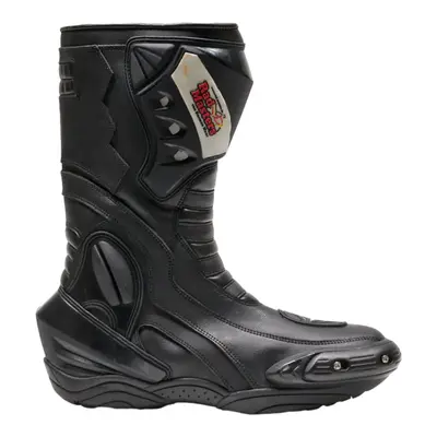 RAD MASTERS Biker Boots Black Leather Mens UK 8