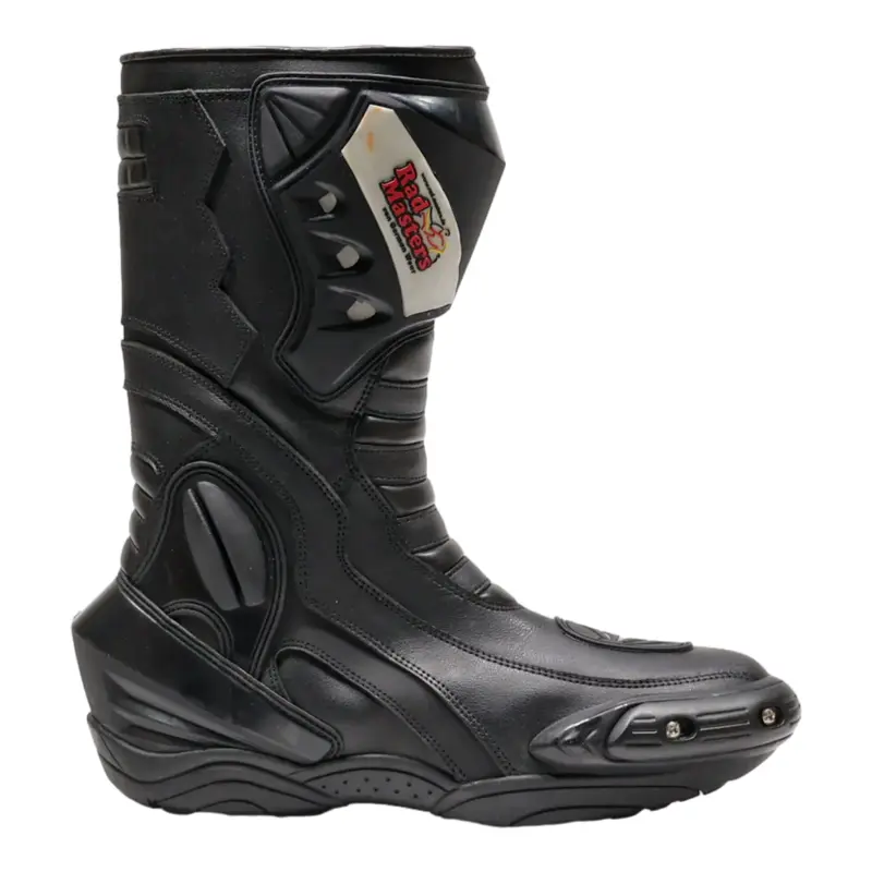 RAD MASTERS Biker Boots Black Leather Mens UK 8