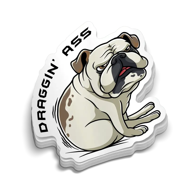 Draggin' Ass - Hard Hat Decal