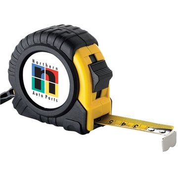 100 Promotional 16 Ft Tape Measure - Rubber Casing & Metal Clip