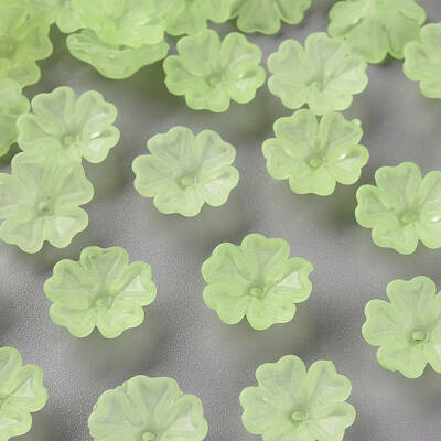 Transparent Frosted Acrylic Bead Caps