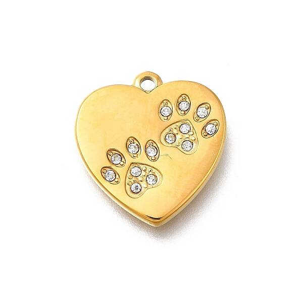 304 Stainless Steel Rhinestone Pendants