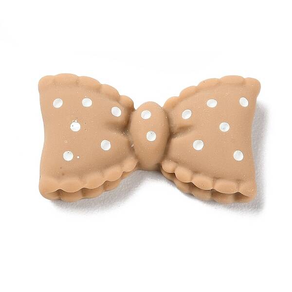 Cartoon Opaque Resin Polka Dot Bowknot Cabochons