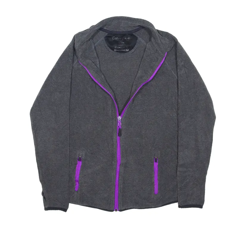 CALVIN KLEIN Performance Stretch Fleece Jacket Grey Womens M