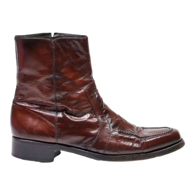 FLORSHEIM Ankle Boots Maroon Leather Mens UK 9