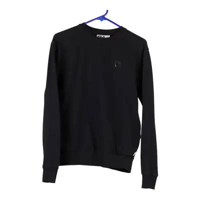 Fila Sweatshirt - Small Black Cotton Blend