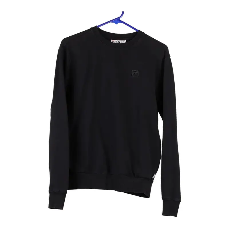 Fila Sweatshirt - Small Black Cotton Blend