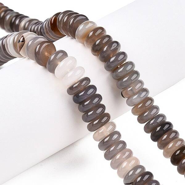 Natural Grey Agate Beads Strands