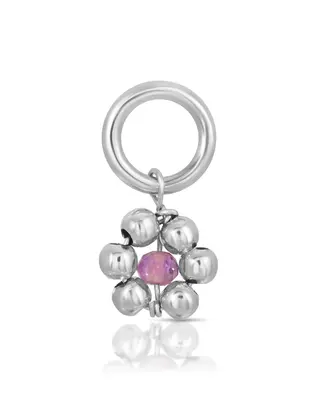 One Love Flowercita Birthstone Charms | Month/Gemstone: February - Amethyst | Metal Color: Silver