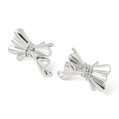 Bowknot Rack Plating Brass Stud Earrings